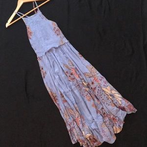 Free People Halter Neck Smocked Dress